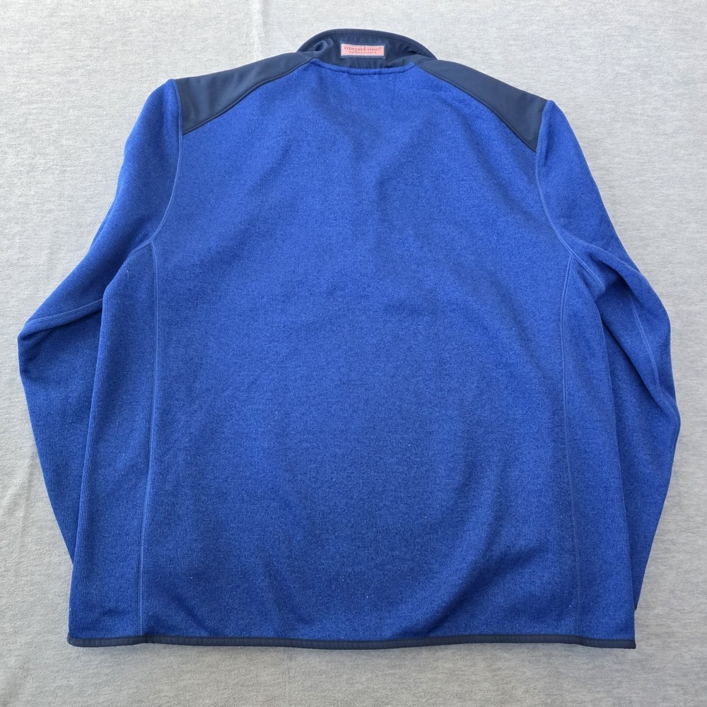 Vineyard Vines Fleece Jacket Men's XL Navy Blue Full Zip Pullover - Picture 9 of 9